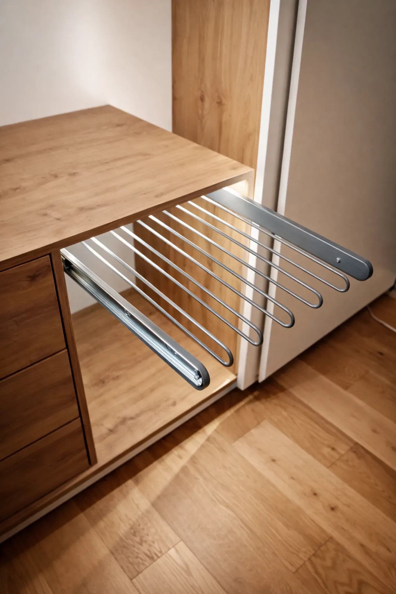 szafa na wymiar wieszak wysuwany detal