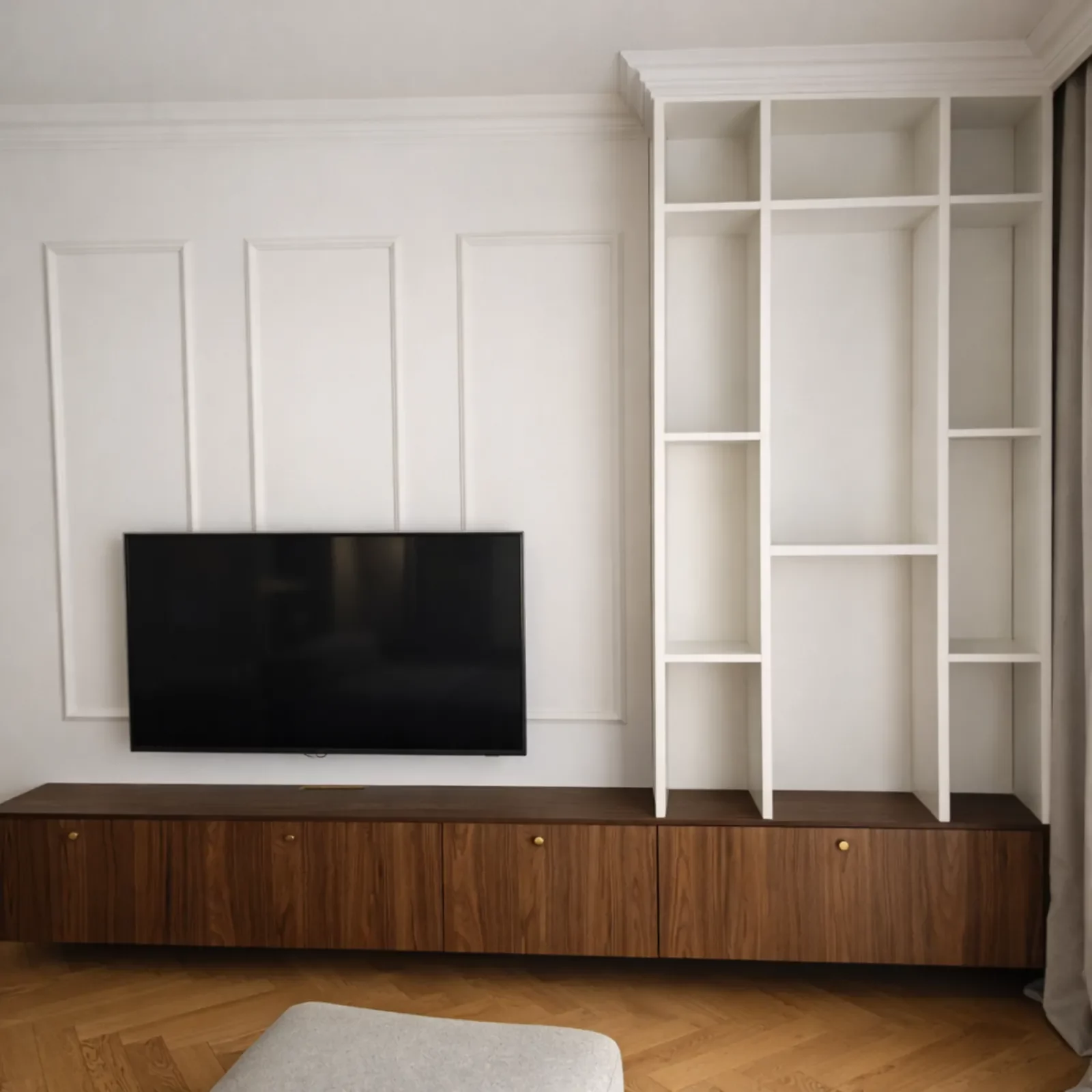 szafka rtv drewniana nowoczesny salon 1