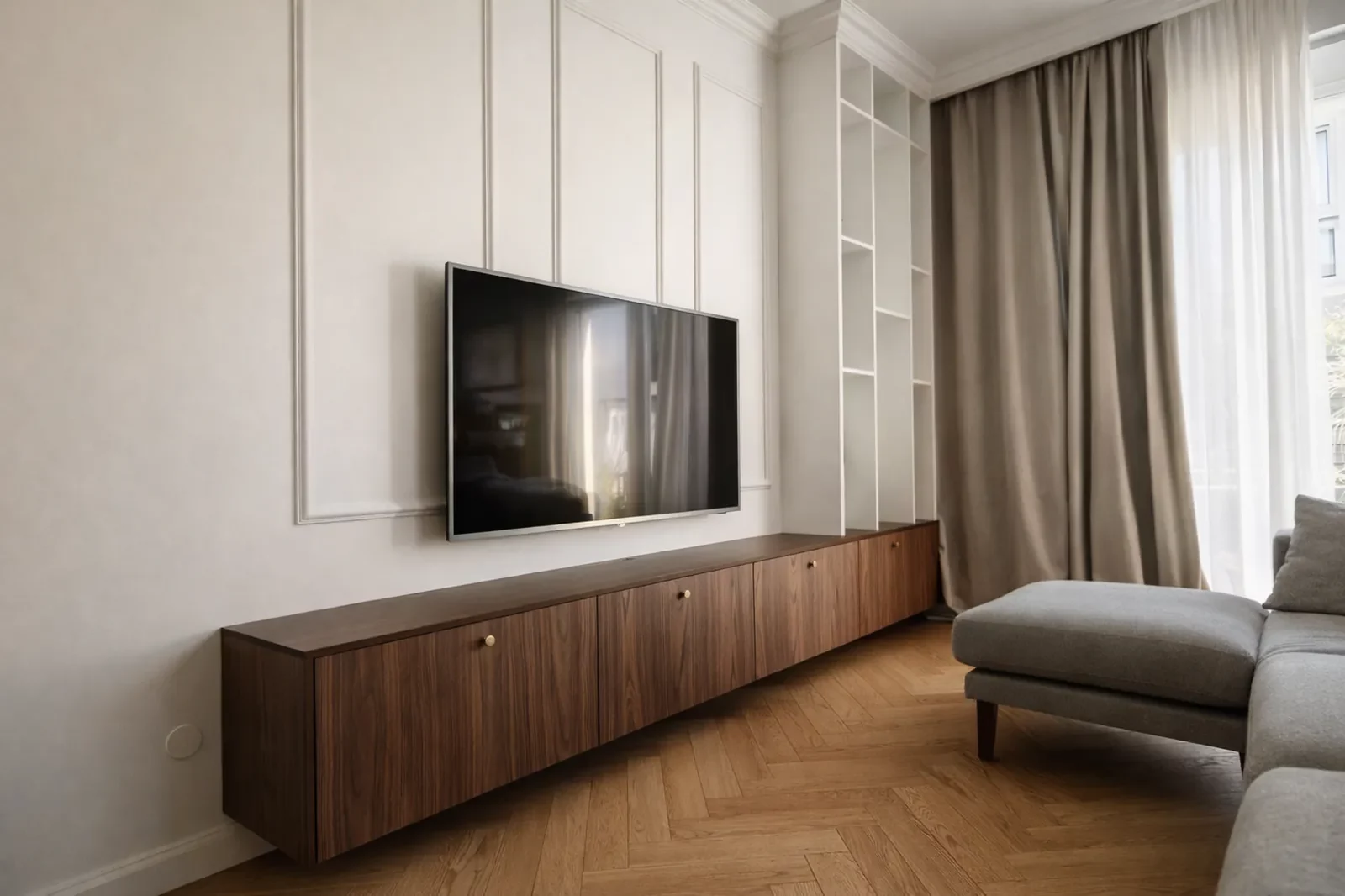 szafka rtv drewniana nowoczesny salon 4